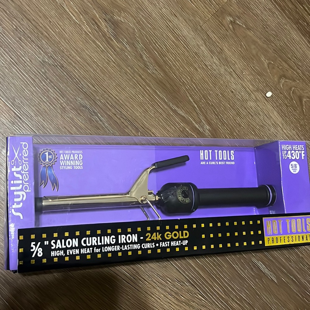 Hot tools professional 5/8 salon curling iron 24k gold